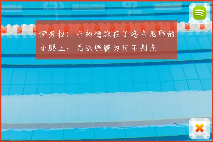 伊劳拉：卡约德踩在了塔韦尼耶的小腿上，无法理解为何不判点