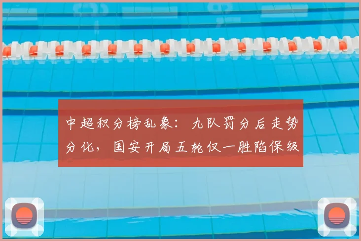 中超积分榜乱象：九队罚分后走势分化，国安开局五轮仅一胜陷保级区